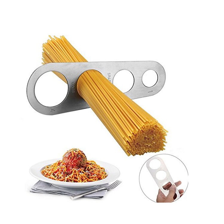 Roestvrij Staal Meten Tool Spaghetti Heerser 4 Gat Westerse Restaurant Keuken Gadgets Keuken Benodigdheden Noodle Spaghetti Heerser
