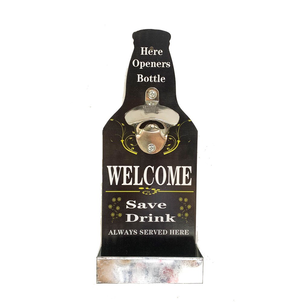 Bar Wall Decoration American Country Style Retro Bar Restaurant Beer Bottle Openers Wooden Wall Hanging Opener Crafts