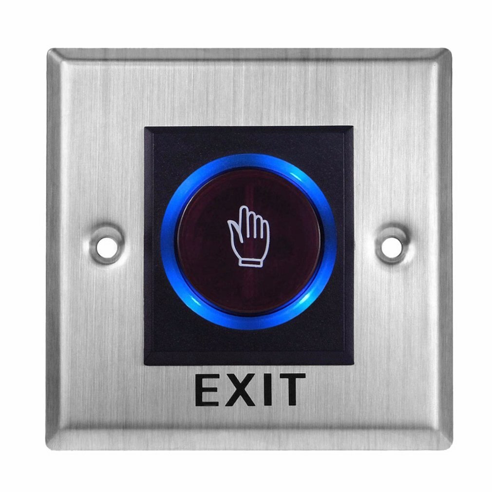 Push Touch Exit Button Door Exit Release Button Security Access Control System With LED Indicator Light For Gate Frame