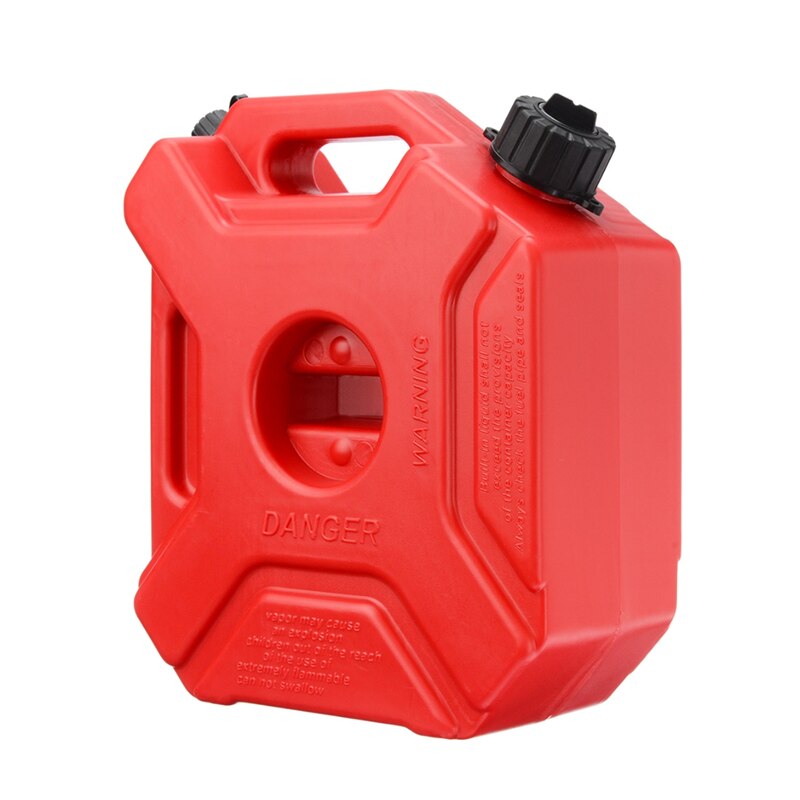 Med lås & nøgle 5l liter rød backup brændstoftank kan bil motorcykel reserve benzinolie tank jerrycan brændstof-kande beholder container