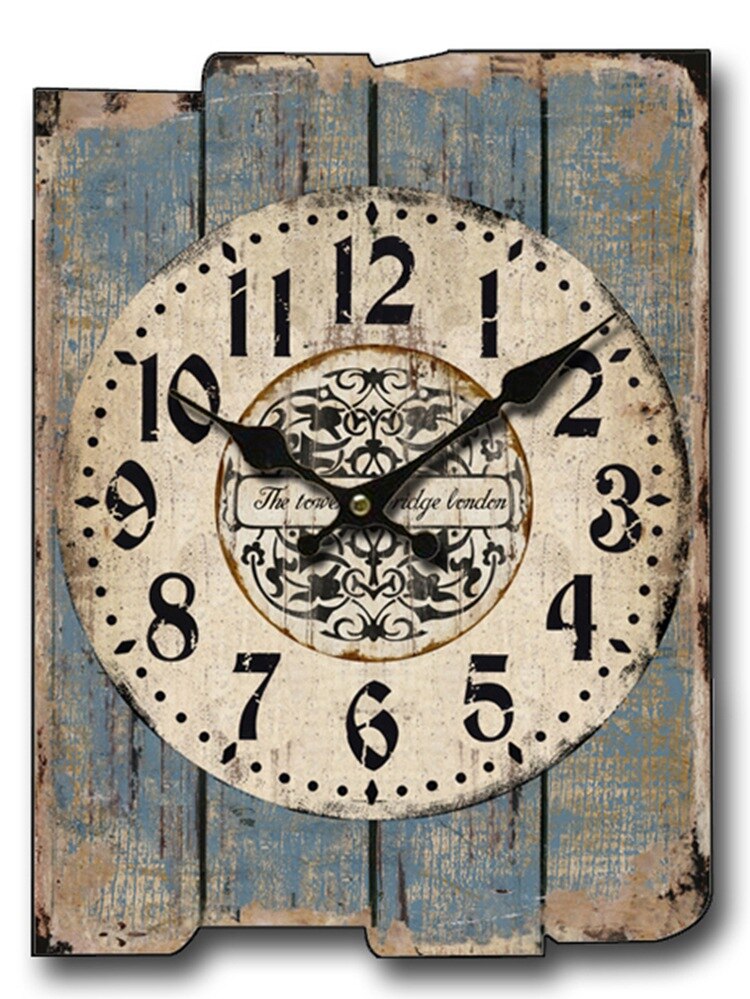 Reloj de pared cuadrado grande, de madera, Retro, , Vintage, decoración para el hogar, reloj de pared silencioso, Orologio Da Parete D079: A-88