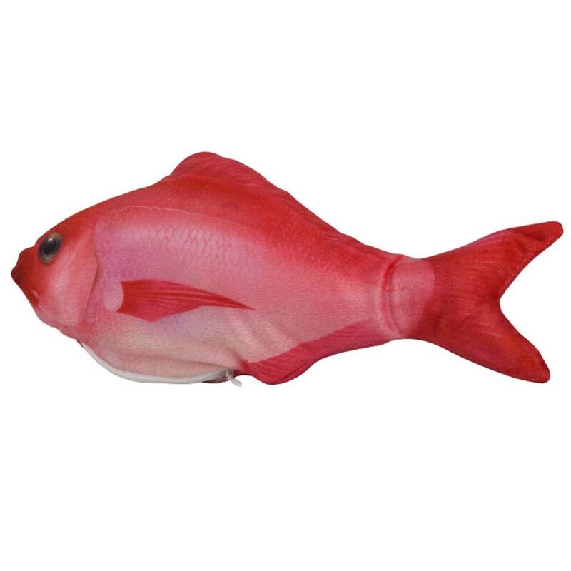 Electric Doll Fish Cat Interactive Toy Realistic Wagging Fish Pet Chew Bite Prop GXMB