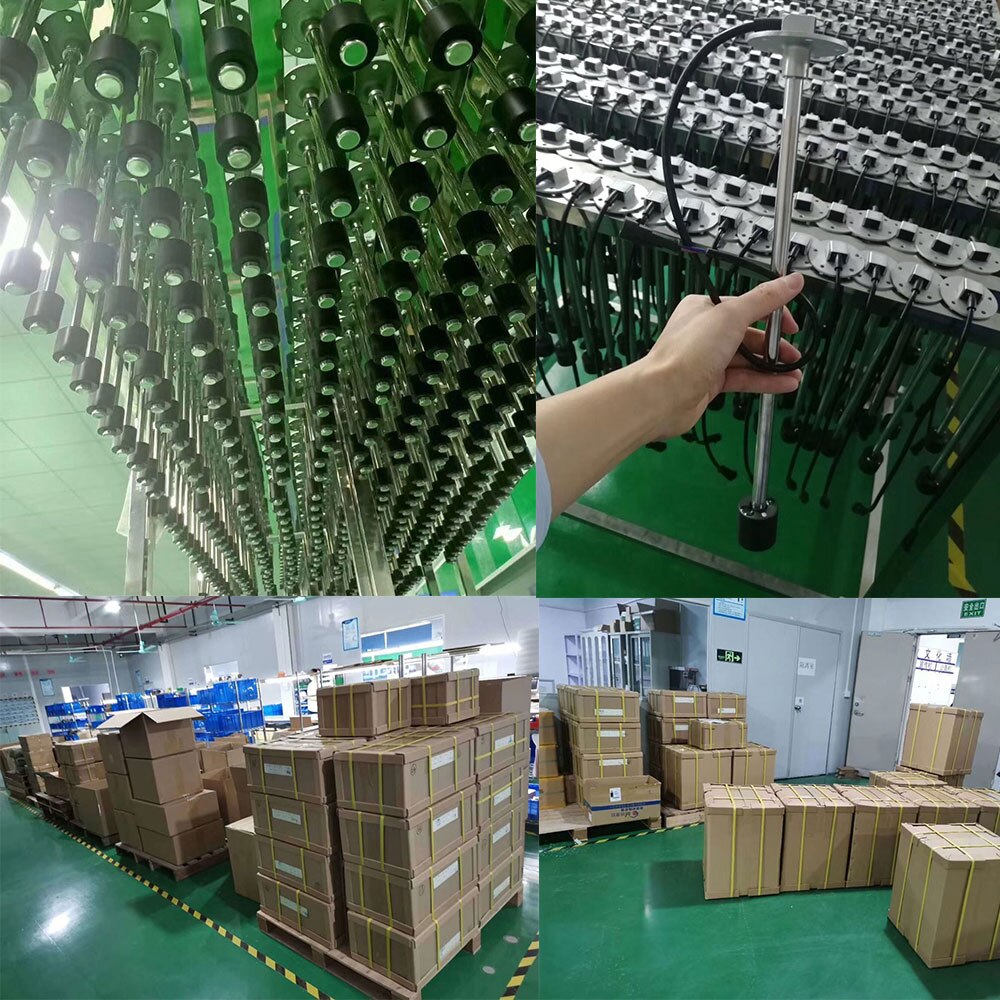 52MM Fuel Level Gauge with Fuel Level Sensor 100 125 150 200 250 400 600MM 0-190ohm Oil Liquid Tank Fuel Level Indicator Unit