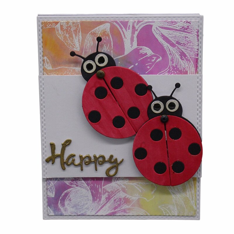 Biedronka metal wykrojniki szablony DIY Scrapbooking znaczki zwierząt foremki robić wycinania album papierowy kartki z życzeniami urodzinowymi wytłaczanie rękodzieło