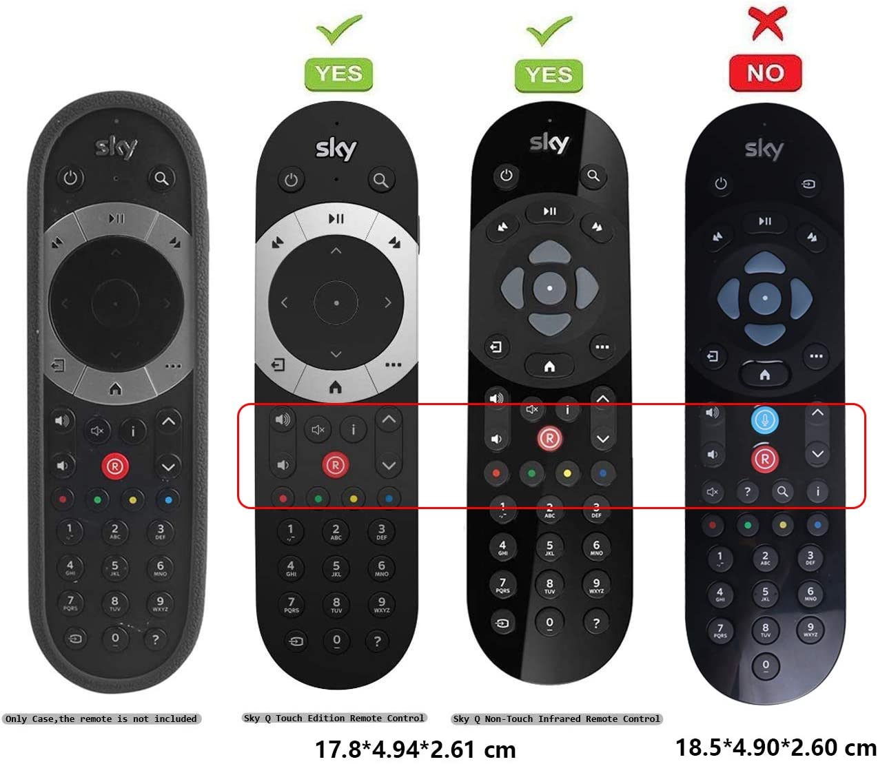 Remote Control Covers For SKY Q SIKAI Shockproof Protective Case Compatible Touch and Non-Touch Skin-FriendlyWith Hand Loop
