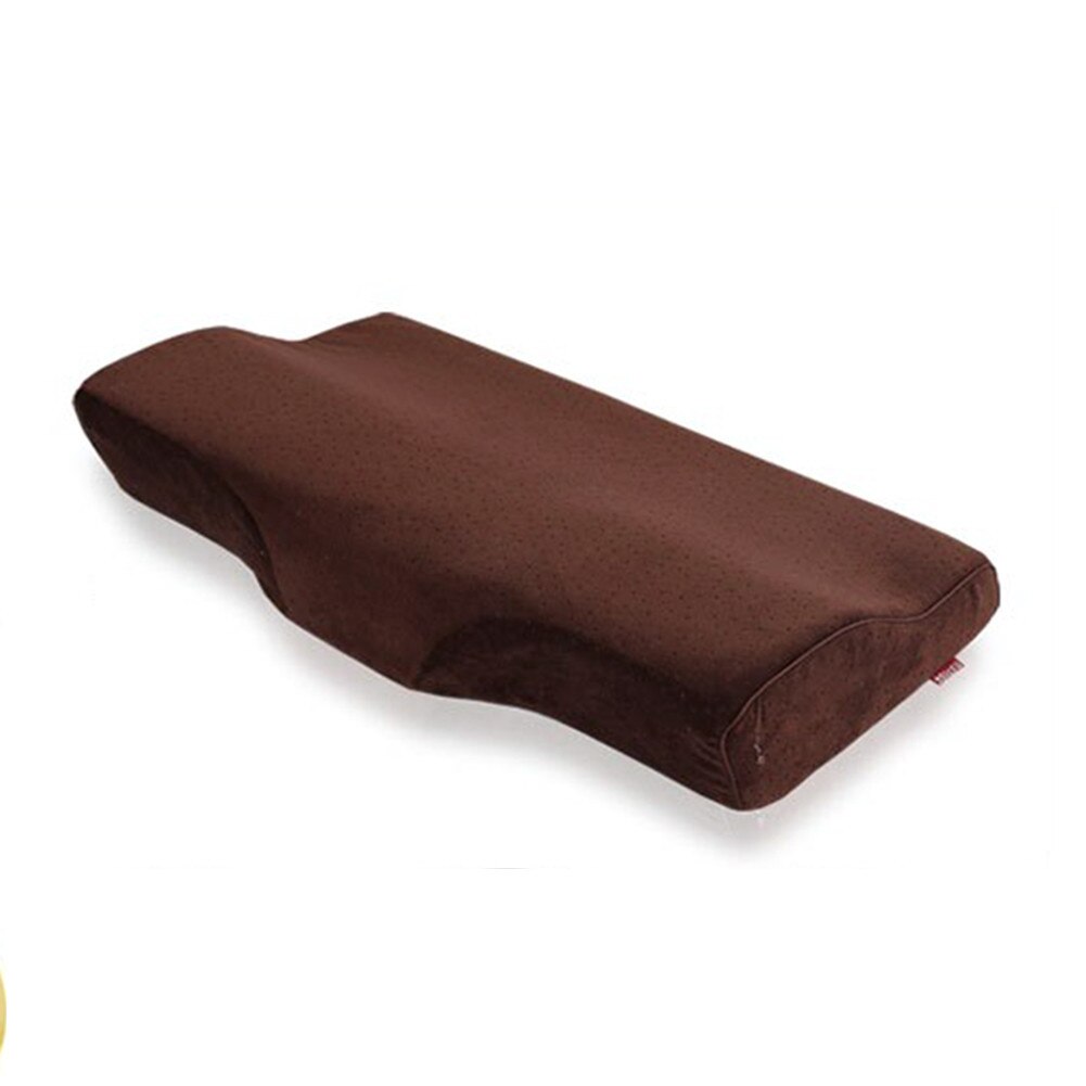 Vlinder Vormige Memory Kussens Ontspannen De Cervicale Wervelkolom Volwassen Trage Rebound Memory Foam Kussen Voor Slaap Cervicale Kussens 40: Dark coffee