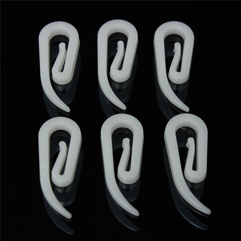 100Pcs Plastic Hanging Curtain Hooks Rings Hanger For Car Caravan Home