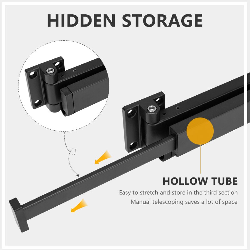 1.2m Folding Clothes Hanger Wall Mount Retractable Cloth Drying Rack Indoor &amp; Outdoor Space Save Aluminum Home Hotel Clothesline