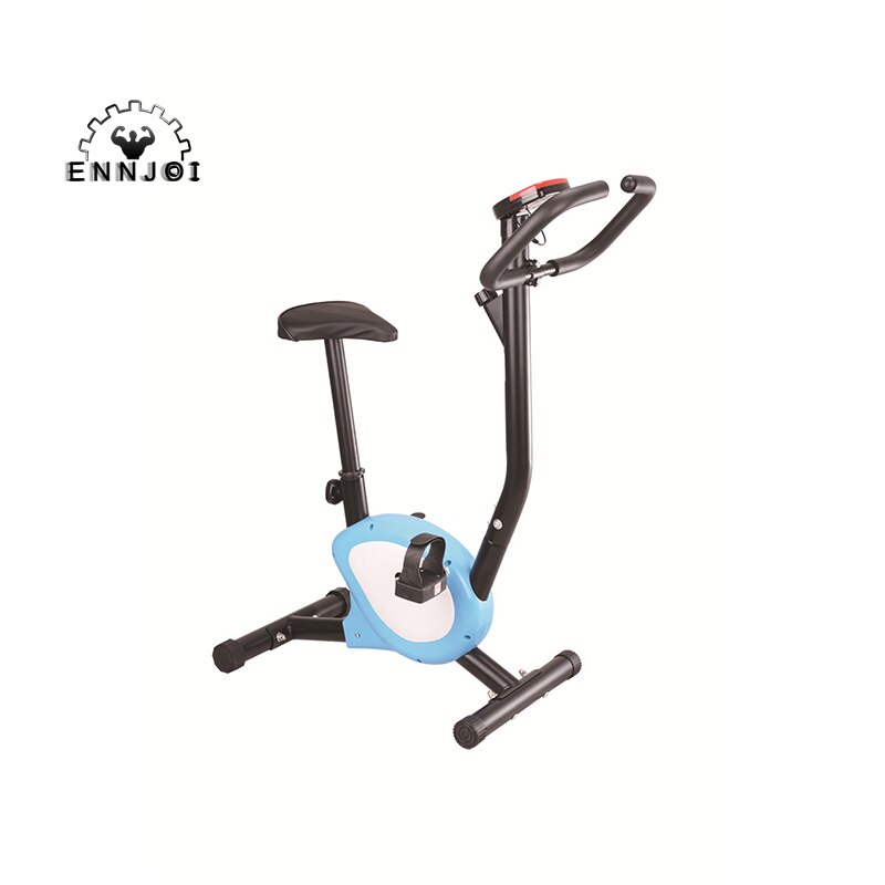 Home Exercise Spinning Bike Fitness Equipment Indoor Fitness Exercise Webbing Bike Sport Cycling Trainer Sports Equipment: blue-white
