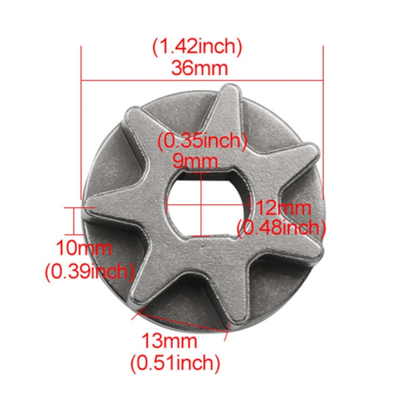 Gear Drive Vervangen Tandwiel Gear Asterisk 3/6/7 Tanden Elektrische Kettingzaag Ketting Hoek Grinder Elektrische Zaag Gear