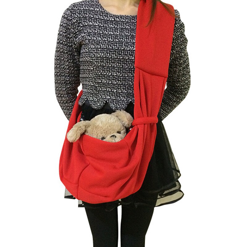 Comfort Soft Cat Carry Bag Puppy Bag Pet Backpack Kitten Carrier Sling Transporter Outdoor Adjustable Blet Shoulder Bags: Red