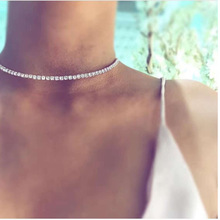 H:HYDE Jewelry Accessories Luxury Rhinestone Choker Necklace for Women Temperament Collar mujer Necklace Birthday