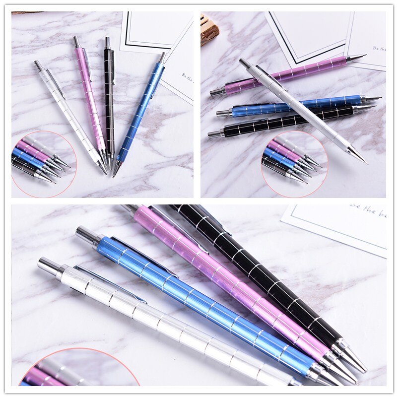 1pc Automatic Writing Pencil Automatic Metal Drafting Drawing Mechanical Pencils For Office School Supplies