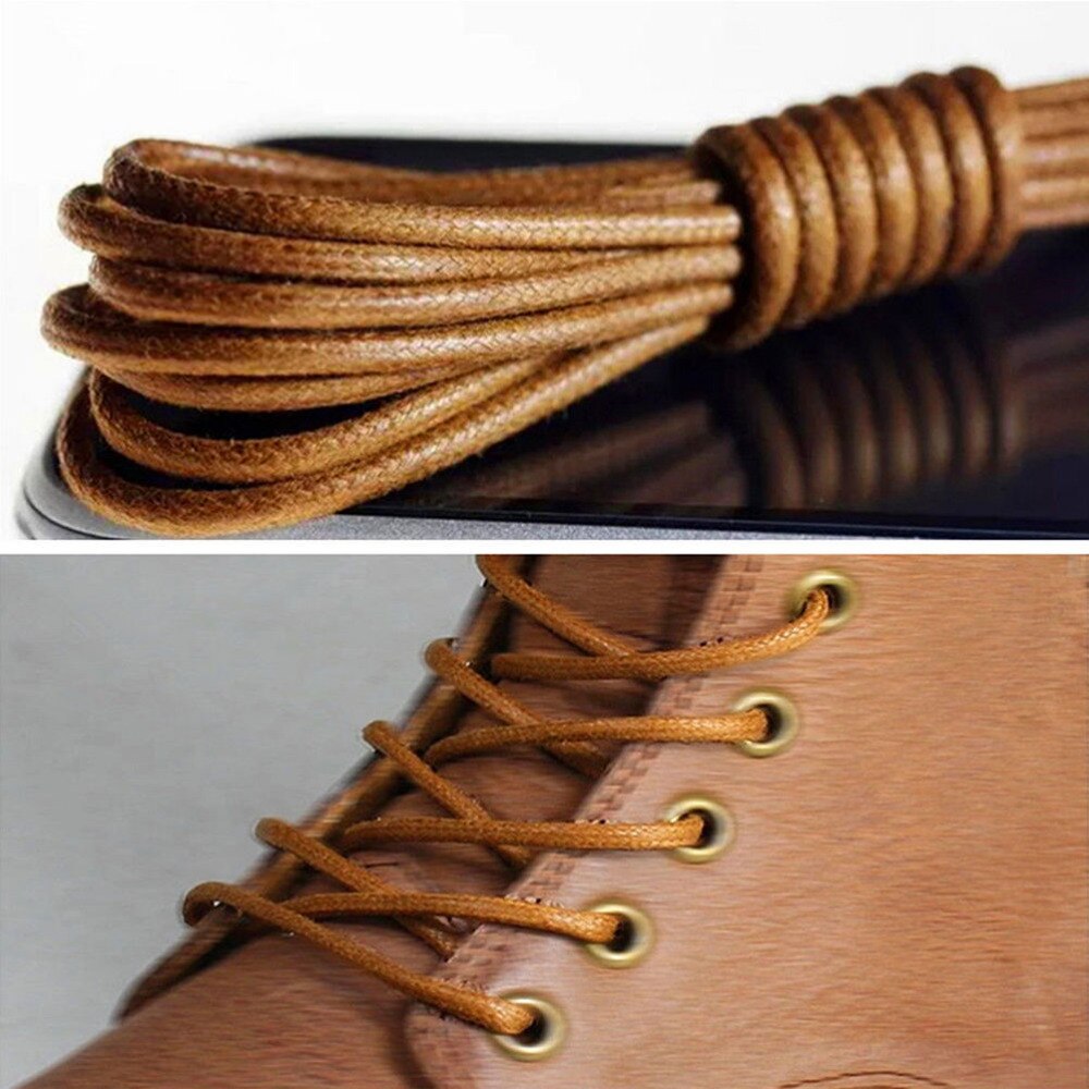 70 cm redondo encerado cordones de zapatos de cuero cuerdas botas Deporte Zapatos cordones cordón