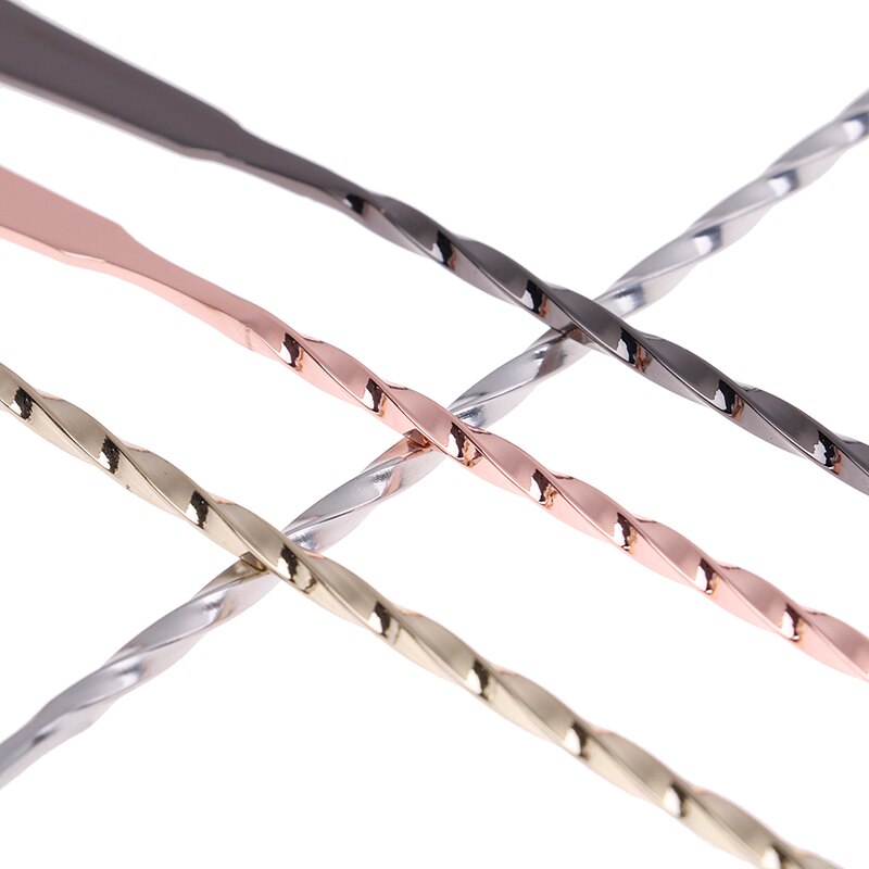 30cm Cocktail Spoon Bar Spoon Stainless Steel Mixing Spiral Pattern Bar Teadrop Spoon Bar Tool Bartender Tools