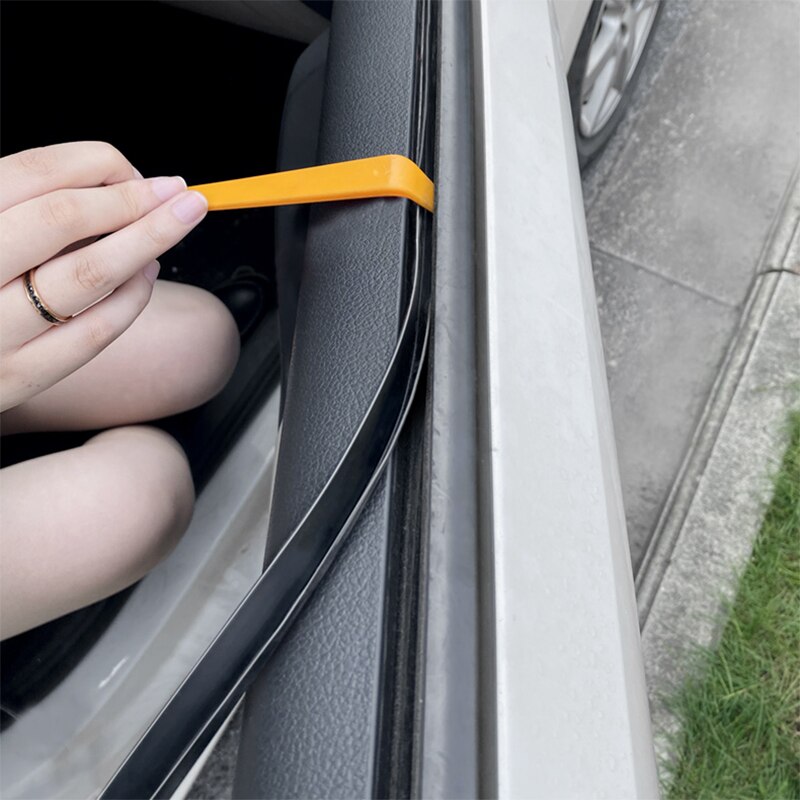 Burlete sellador de ventana de coche, tiras de sellado tipo V, bricolaje, molduras de vidrio para puerta lateral de coche, accesorios de automóviles