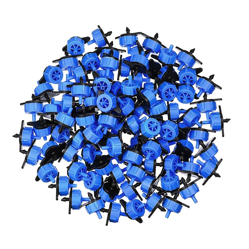 80Pcs Pressure Compensating Drip Emitters Adjustable Irrigation Drippers 2 GPH Drip Irrigation Mini Connectors For Lawn: Default Title