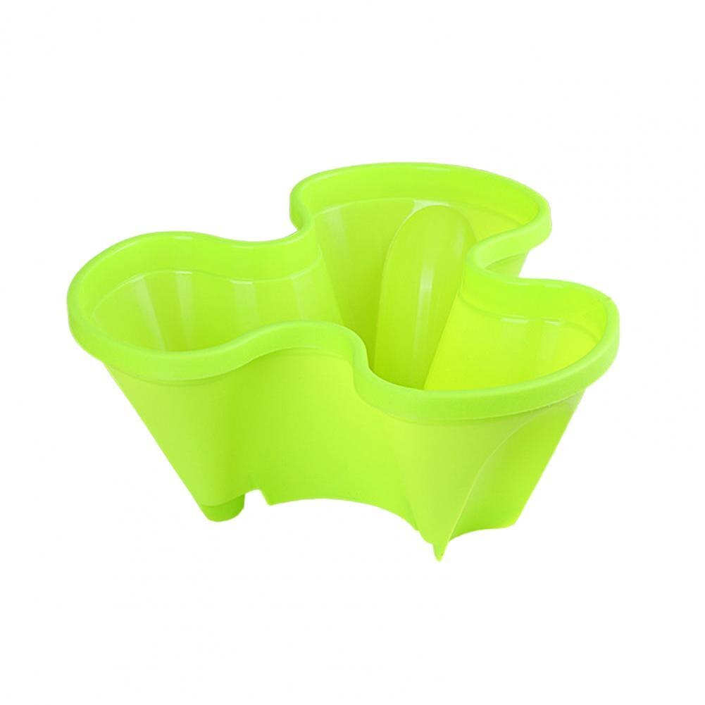 Stackable Flower Pot Non-slip Wide Application Plastic Sturdy Vertical Assorted Space-saving Planter Household Supplies: Green