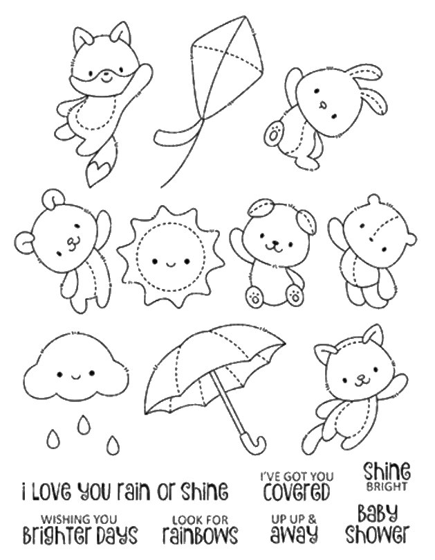 Under My Umbrella Transparent Clear Silicone Stamp/Seal for DIY scrapbooking/photo album Decorative clear stamp A2277
