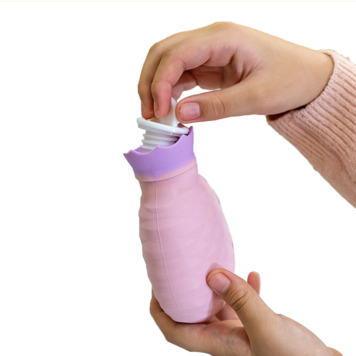 200Ml Multi-Functionele Ananas Vorm Warmwaterkruik Explosieveilige Koud Of Warm Siliconen Hand Flessen Kids zand Speelgoed