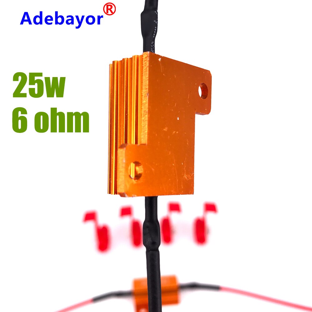 Adebayor 12PCS 25W 6ohm Load Resistor Resistance for Car LED Flash Indicator Controller CANBUS Problem 12V