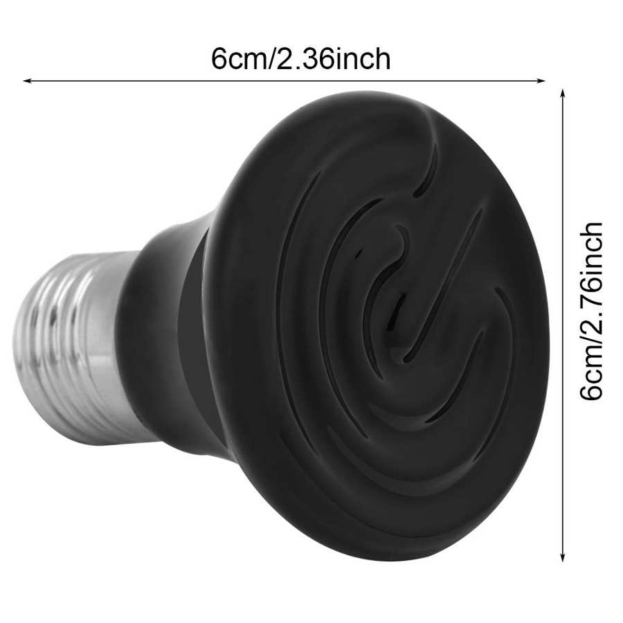 Lámpara de calefacción de cerámica infrarroja para reptiles de mascotas, emisor de calor de 110V y 220V, Bombilla calefactora de 50W, 75W, 100W y 150W