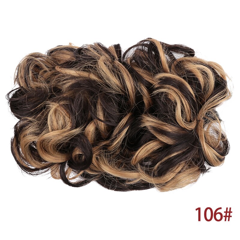 MUMUPI Hair Clip in Chignon Elastic Rubber Band Wedding Curly Synthetic Hair Extension Chignon Hair Bun Hair Accessories: 106