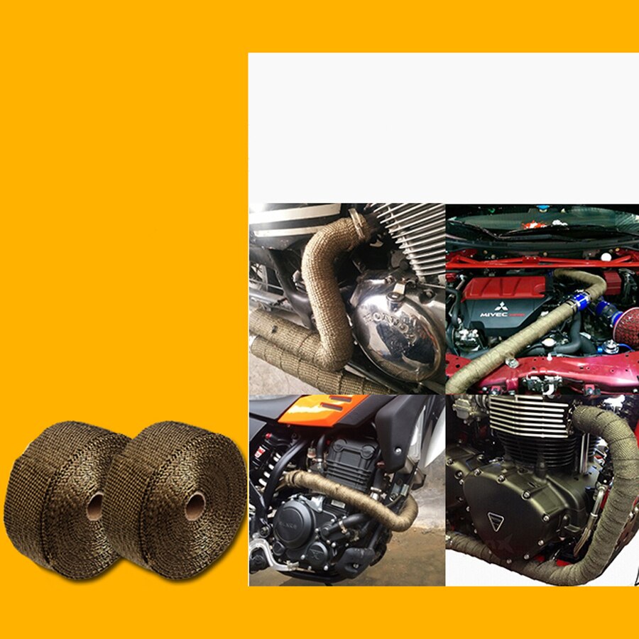 Pack chauffant en titane, 5cm X 5m, couleur or foncé, pièce de rechange pour tuyau de descente de voiture