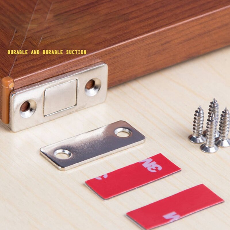 Magnetic Hidden Door Cabinet Closer Magnet Catches Door Stops With Screws Sticker For Cupboard Closet Furniture Tools