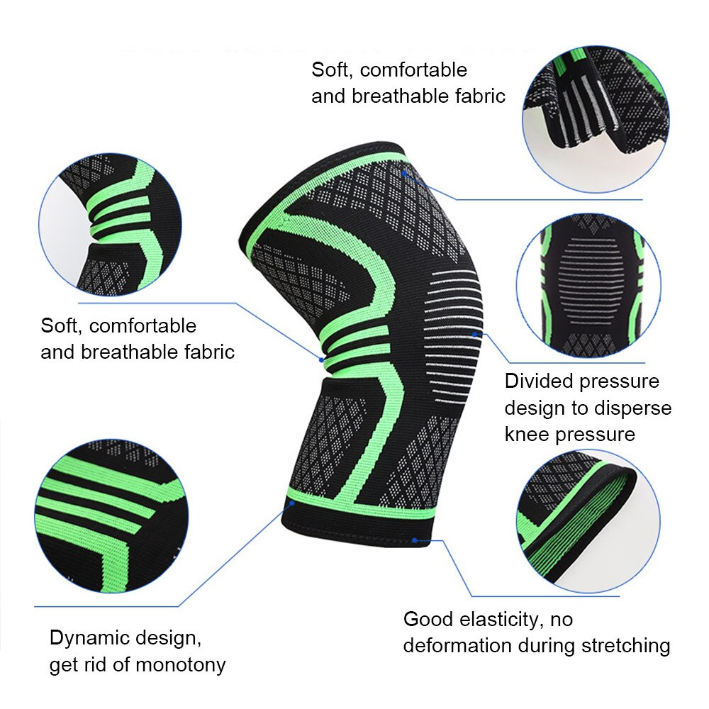 Knee Support Elastic Nylon Breathable Fitness Kneepad Patella Brace Support for Basketball Volleyball Running Cycling sports