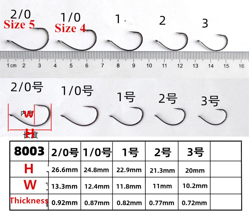 Black Nickel Fishing Hook Worm WACKY RIG Lure Soft Bait Fishhook 8 Pieces Bag Hooks Size 1# 2# -shot Rig