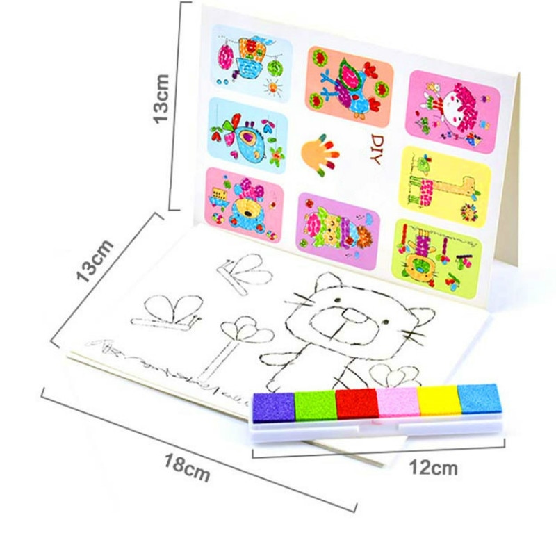 8 pattern/set Kids DIY Finger Painting Pictures Se... – Vicedeal