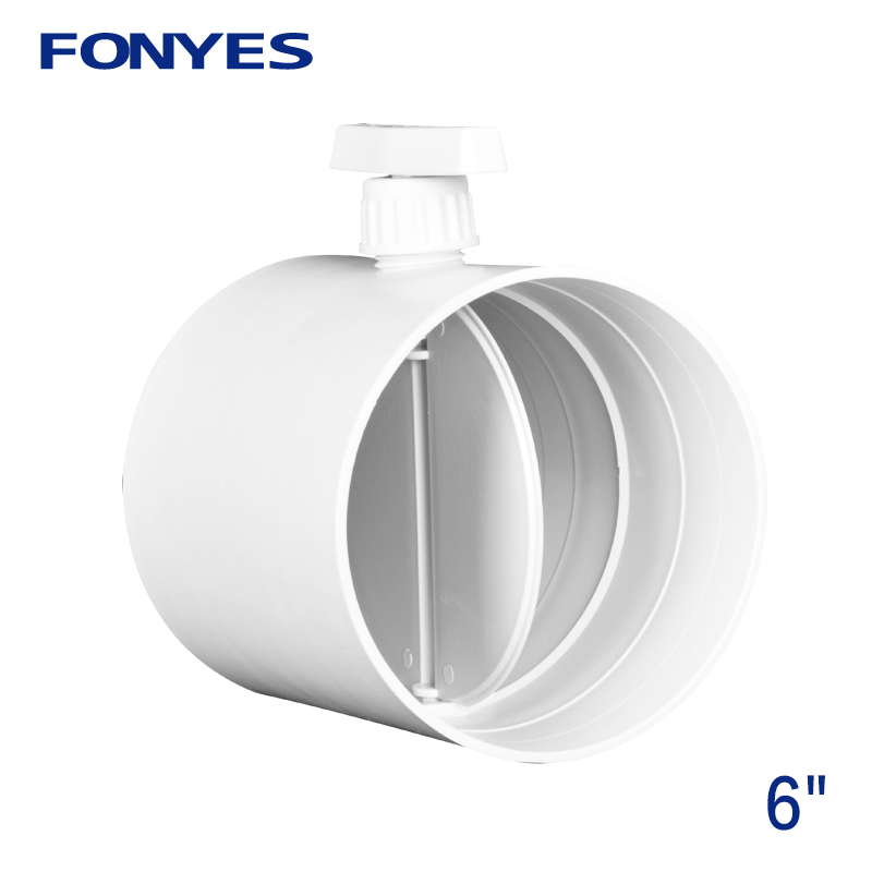 HVAC plastic air valve volume flow rate damper manual air duct check valve for ventilation pipe 80mm 100mm 150mm 200mm