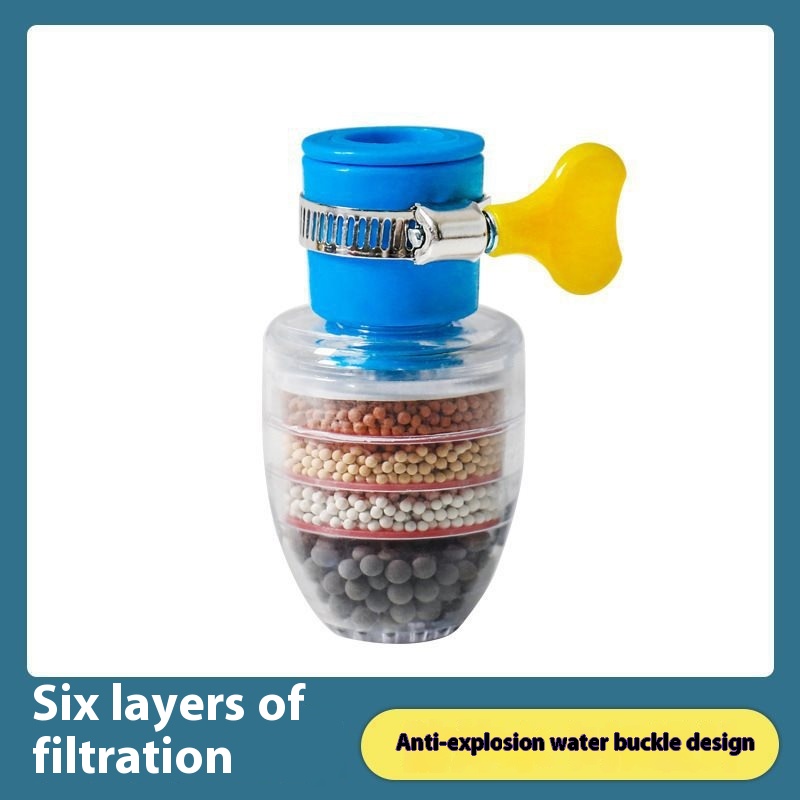 Waterkraanfilter Huishoudelijke keuken Thuiskraan Mini Kraanwater Schone luchtreiniger Filter Filtratiepatroon Koolstoffilter: Paars