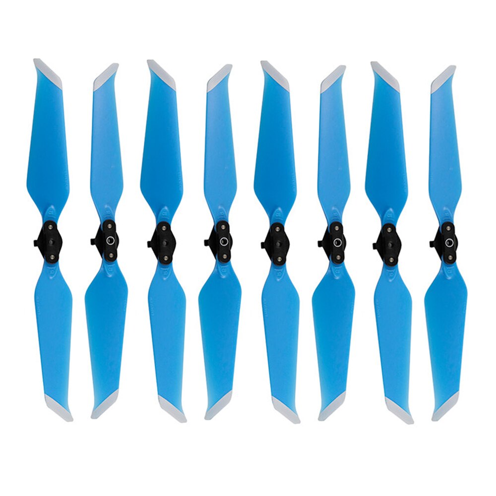 Propeller for DJI Mavic 2 Pro Zoom 8743 Low-Noise Props Quick-Release Blade 8743 Noise Reduction Fan Drone Parts Screw Accessory: 8PCS Blue