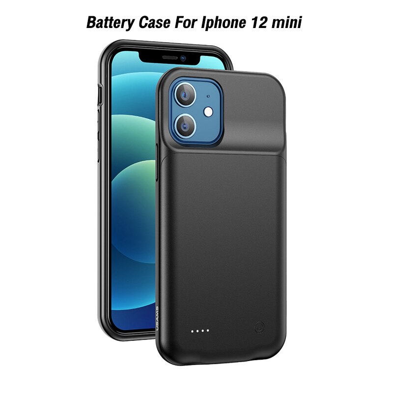 USAMS ładowarka tylna obudowa dla Iphone 12 pro max mini Power Bank ładowarka pokrywy skrzynka dla iPhone 11 Pro max X XR 6 7 8 plus: 12 mini