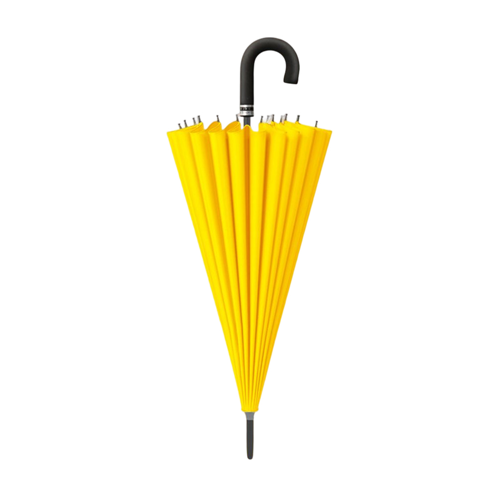 Paraguas Blooming In Water Paraguas grande con mango en forma de J de 24 pulgadas de estilo fresco Paraguas de golf con protección UV Paraguas de lluvia para todas las estaciones: YELLOW