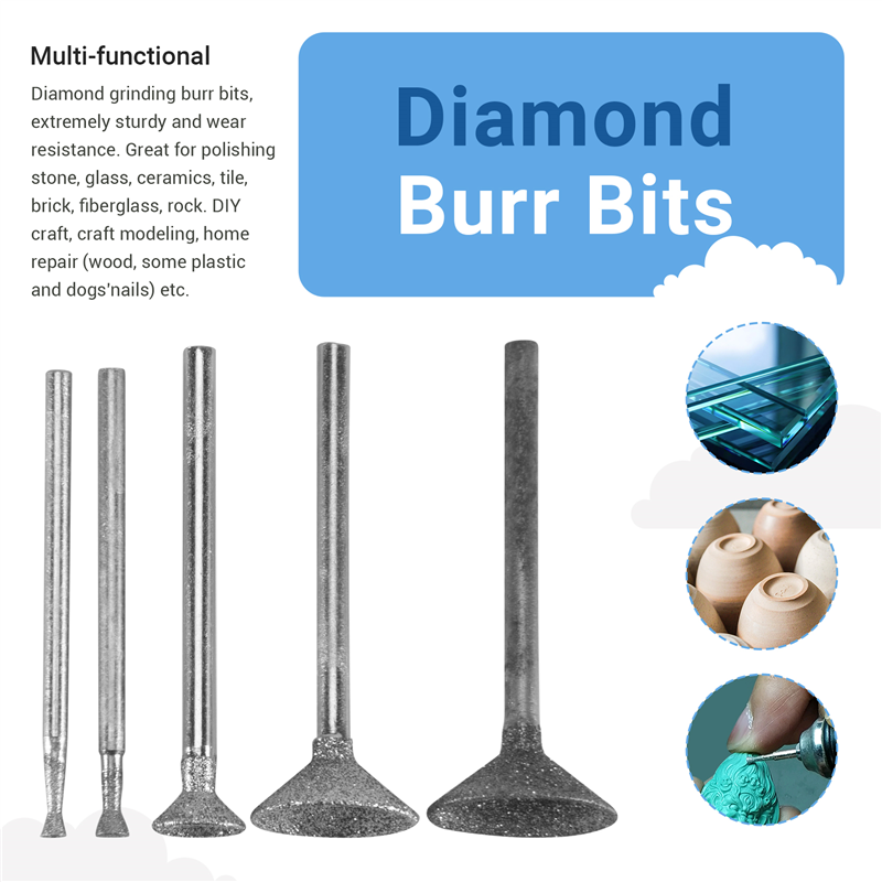 Diamant Bohrerset - 13PCS Slijptools - Polijstkits voor Dremel Roterende Gereedschappen