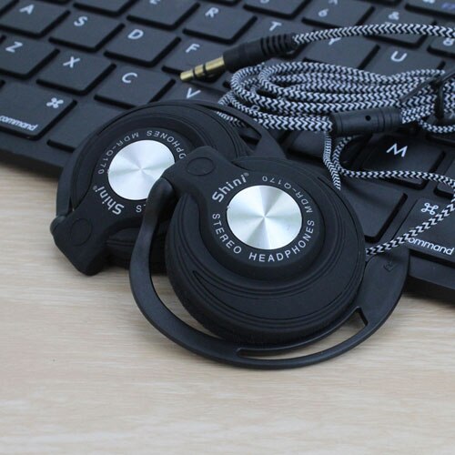 Q170 Sport Hoofdtelefoon Muziek Bas Oordopjes Running Stereo Koptelefoon Oorhaak Headset Handsfree Voor IPhone4/5/6 Samsung Mp3: Black