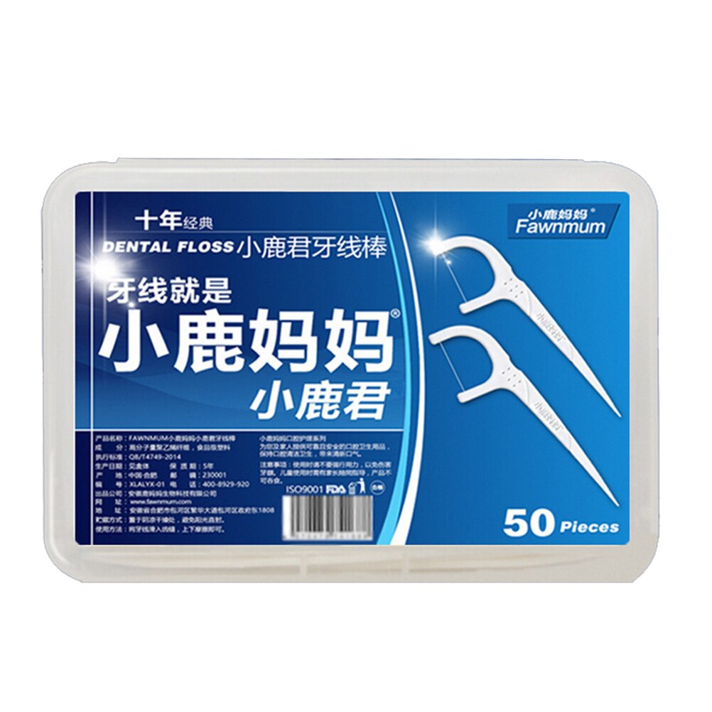 50Pcs/lot Dental Toothpick Flosser Oral Floss Teeth Stick Tooth Picks Interdental Brush Teeth Clean Dental Floss Stick