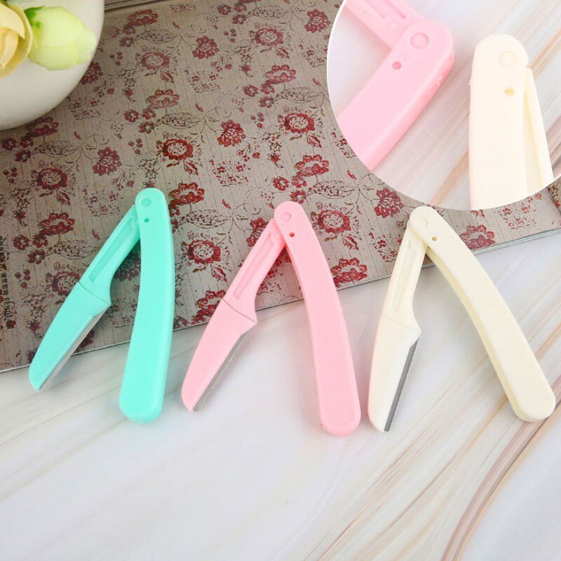 3pcs Facial Razor Eyebrow Brow Shaper Trimmer Face Bikini Hair Removers Safe Painless Portable Makeup Tools