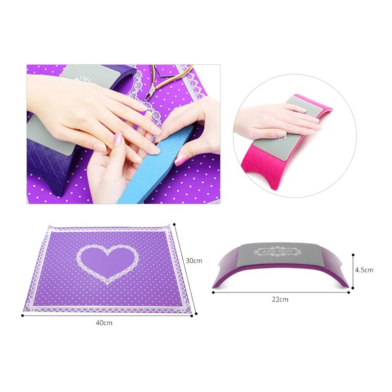 Kant Hand Rest Manicure Tool Opvouwbare Tafel Mat Pad Hand Kussen Siliconen Nail Mat Hand Kussen Voor Nail Art Rest