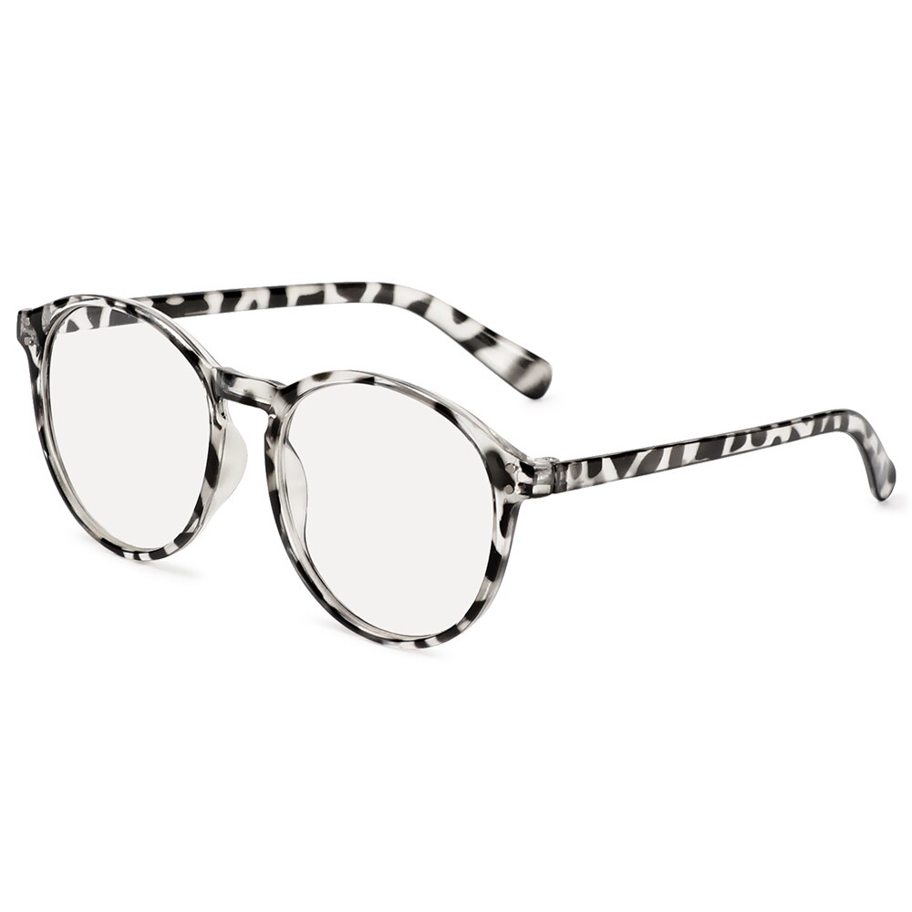 Transparent Computer Glasses Frame Women Men Anti Blue Light Round Eyewear Blocking Glasses Optical Spectacle Eyeglass: D Leopard