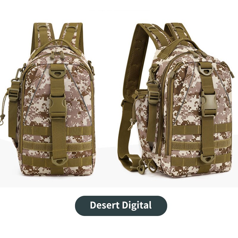 Vistas multifunctionele vistas nylon outdoor waterbestendig sling reel kunstaas tas zwart khaki camouflage: Woestijn digitale tas