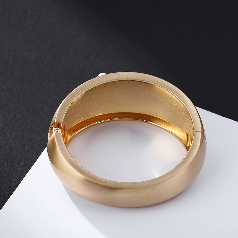 Brede Frosted Armbanden Minimalistische Goud Kleur Armbanden Voor Vrouwen Accessoires Mode Sieraden 2022