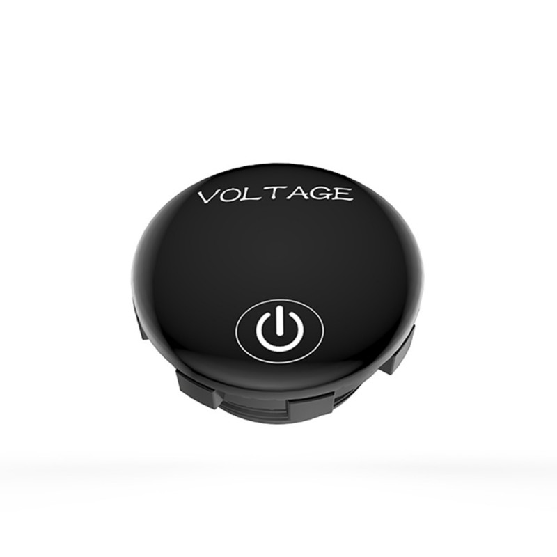 Auto Motorfiets Voltage Meter met Touch Schakelaar Ronde Waterdichte Auto Voltage Meter Boot DC 12-24V LED Panel digitale Voltmeter