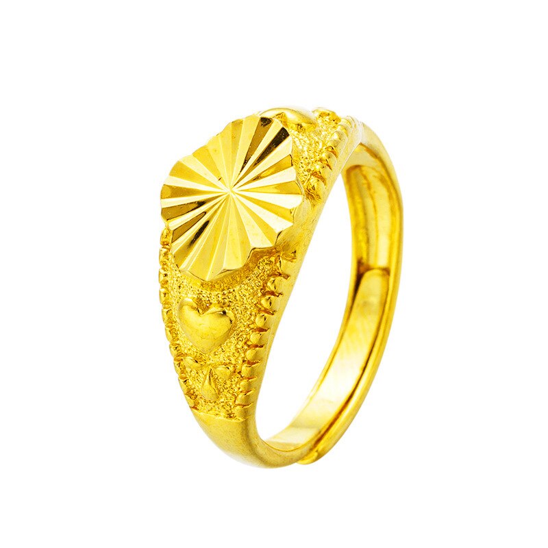 Bagues simples ondulées pour femmes, couleur or 24K, en cuivre pur, bague hypoallergénique, bijoux de mariage, de dames, nouveautés