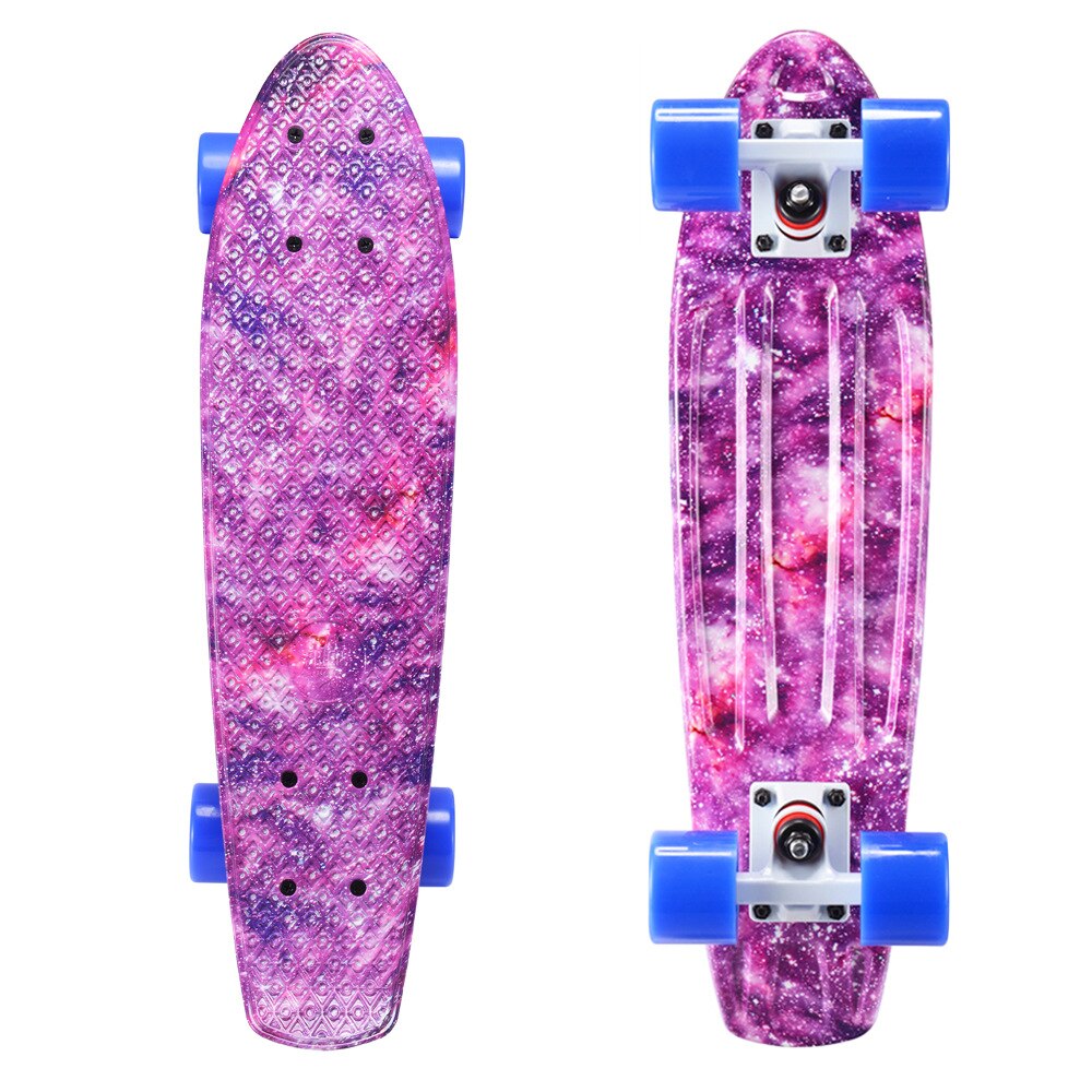 23" Complete Mini Cruiser Skateboard Penny Board Skate Board Sidewalk Road Sliding Single Kicktail Hard Plastic PU Wheels Girls: A14