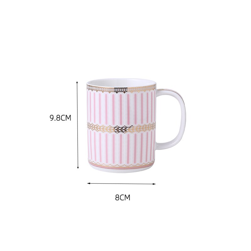 Luxury Blue Gold Ceramic Bathroom Five-piece Bathroom Supplies Soap Dispenser Brushing Mouth Cup Soap Dish Tray Toiletry Set: pink cup