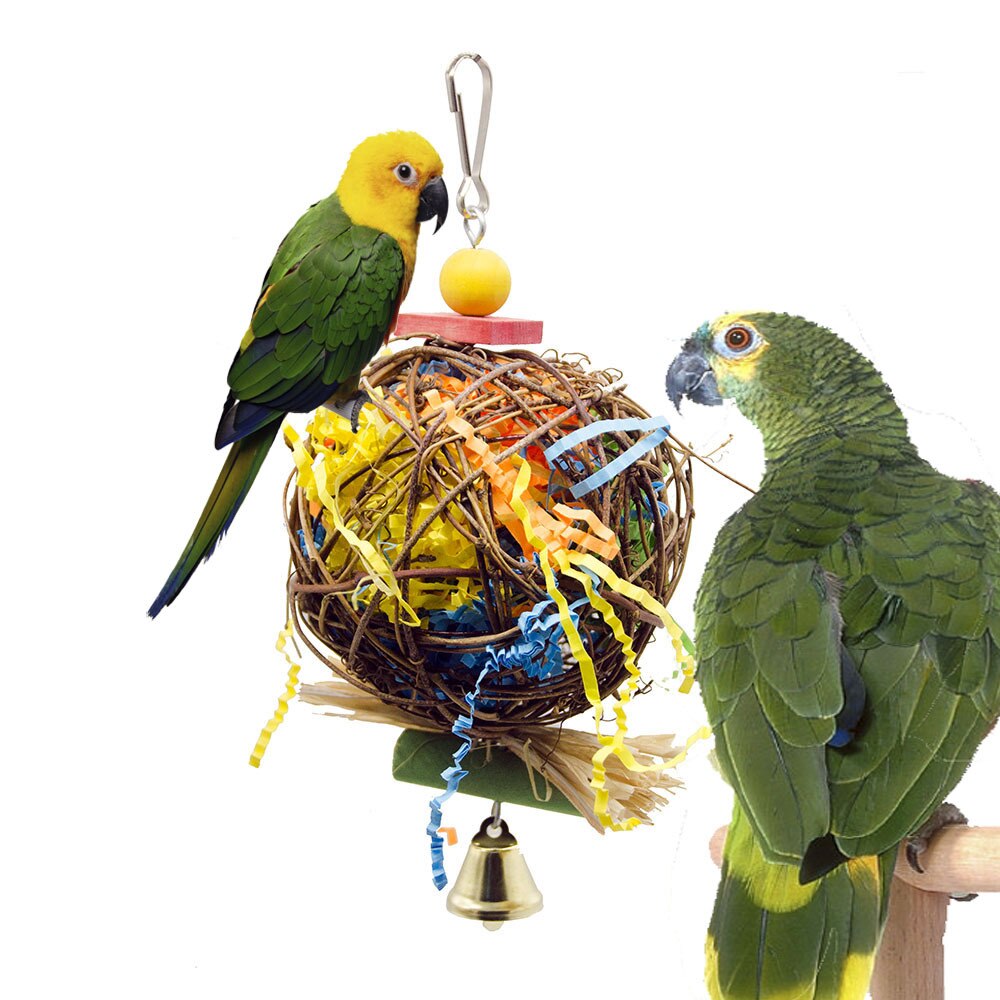 Fuglegynge, legetøj til papegøjebur, gyngespil til grå parakit cockatiel conure, klatretovsnet til kæledyr, fuglestige: 1pc legetøj